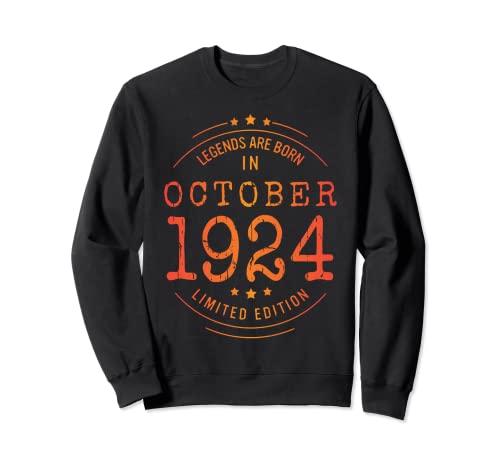 Comprar Cumpleaños Octubre 1924 Edición Limitada Regalo Used Vintage Sudadera Navidad Rebajas 2025 | regaloscumple.com