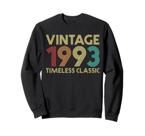 Consigue ahora 31er Bday Vintage 1993 Timeless Classic BlackFriday Cumpleaños 31 años Sudadera Top Precio 2024 | regaloscumple.com