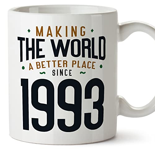 Comprar MUGFFINS Tazas 1993 Cumpleaños - En Inglés - Making the World a Better Place - 11 oz / 330 ml - Regalo original Regalos y divertido Rebajas 2024 | regaloscumple.com