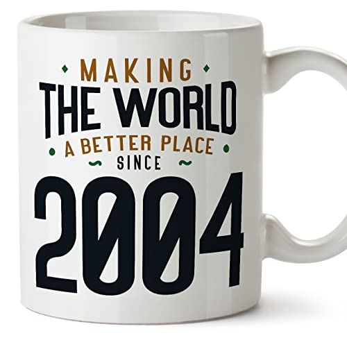 Comprar MUGFFINS Tazas 2004 Cumpleaños - En Inglés - Making the World a Promoción Better Place - 11 oz / 330 ml - Regalo original y divertido Ofertas 2024 | regaloscumple.com