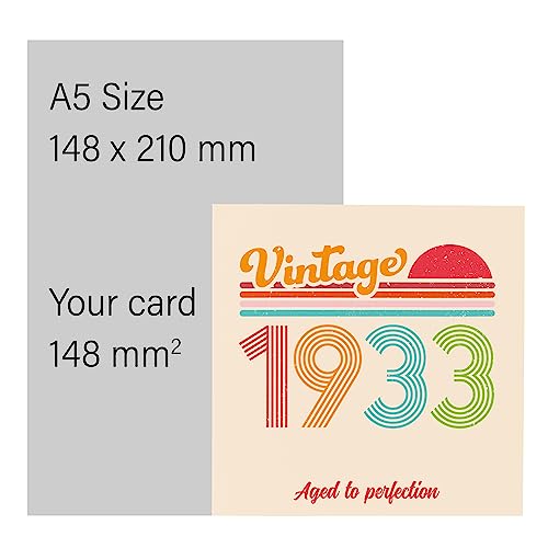 Comprar ahora Tarjeta de 90 cumpleaños – Vintage 1933 Aged to Perfection