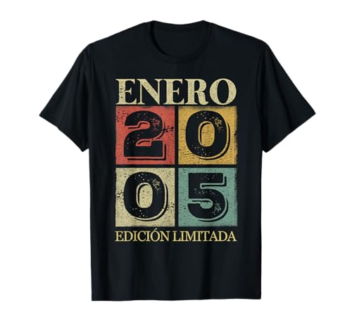 Comprar 18 Años Cumpleaños 2005 Hombre 18 Enero Edición Limitada Camiseta Navidad Top Precio 2024 | regaloscumple.com