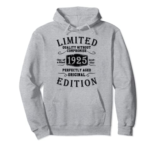 Comprar Catálogo Cumpleaños 1925 Edición limitada Regalo Usado Grunge Vintage Sudadera con Capucha Ofertas 2024 | regaloscumple.com
