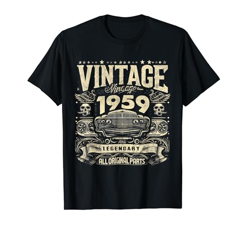 Consigue ahora Vintage 1959 Nacido en 1959 65 cumpleaños amantes los Catálogo coches Camiseta Top Precio 2024 | regaloscumple.com