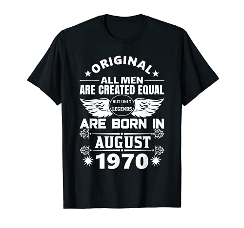 Consigue Promoción ahora Hombre Nacidos 1980 Las leyendas nacen en agosto cumpleaños Camiseta Rebajas 2024 | regaloscumple.com