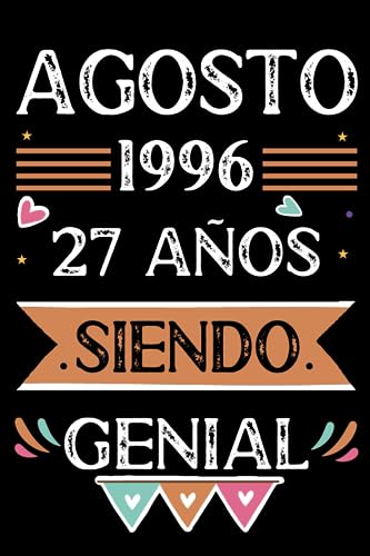 Consigue Regalos ahora CUADERNO Agosto 1996 27 Años Siendo Genial: Libro visitas cuaderno 110 páginas felicitaciones idea regalo regalo Para la esposa novia mujer La madre Top Precio 2024 | regaloscumple.com