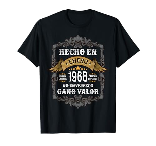 Comprar Cumpleaños 57 Años Hombre Hecho en enero 1968 Vintage Regalo Camiseta Top Navidad Precio 2025 | regaloscumple.com