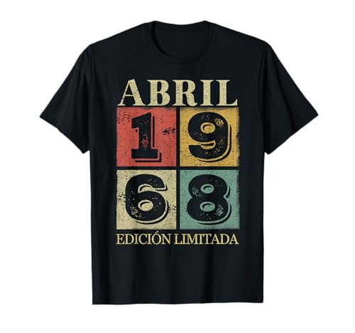 Consigue ahora 55 Años Cumpleaños 1968 Hombre 55 Abril Edición Navidad Limitada Camiseta Ofertas 2024 | regaloscumple.com