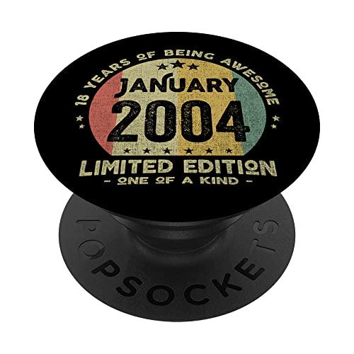 Comprar Regalo 18 años Cumpleaños Chico Chica - Enero 2004 Navidad PopSockets PopGrip Intercambiable Ofertas 2024 | regaloscumple.com