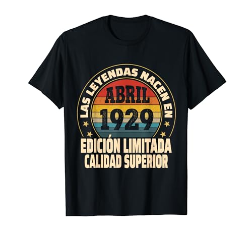 Consigue ahora Edición Limitada Abril 1929 Regalos - Cumpleaños 95 Años Camiseta Rebajas 2024 | regaloscumple.com