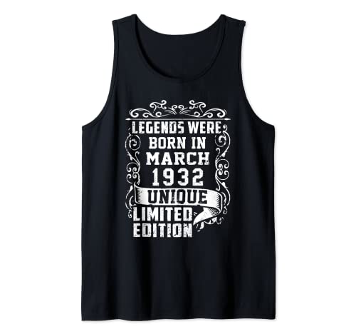 Comprar Cumpleaños Marzo 1932 Edición Limitada Regalo March 1932 Camiseta sin Regalos Mangas Ofertas 2024 | regaloscumple.com