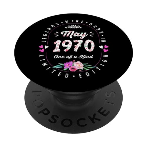 Consigue ahora Cumpleaños Floral - Las Promoción Leyendas nacen en Mayo 1970 PopSockets PopGrip Intercambiable Ofertas 2024 | regaloscumple.com