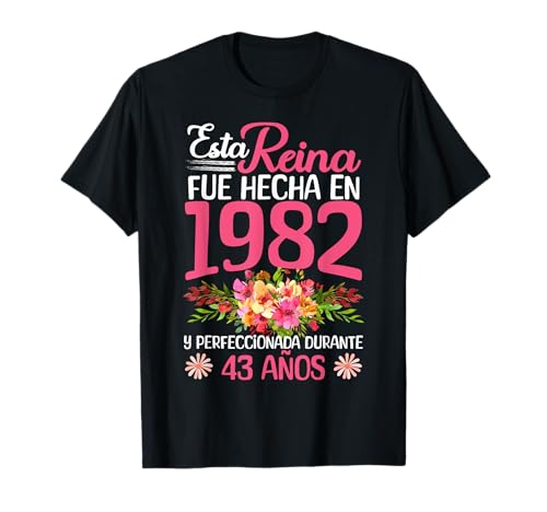 Consigue ahora 43 Años Regalo Navidad Cumpleaños Mujer Hecha En 1982 43 Años Camiseta Top Precio 2025 | regaloscumple.com