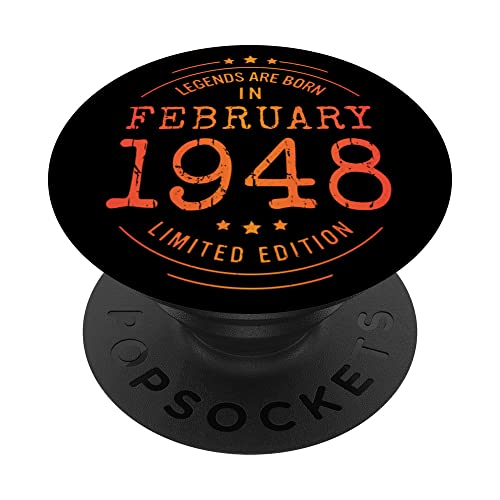 Consigue ahora Cumpleaños Cumpleaños Febrero 1948 Edición Limitada Regalo February PopSockets PopGrip Intercambiable Top Precio 2025 | regaloscumple.com