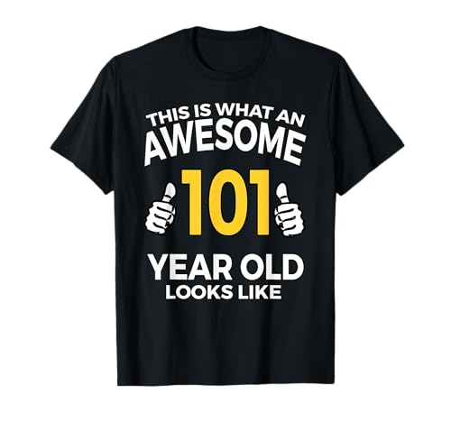 Consigue ahora Camiseta 101 cumpleaños impresionante regalos 101 años Navidad Camiseta Top Precio 2024 | regaloscumple.com