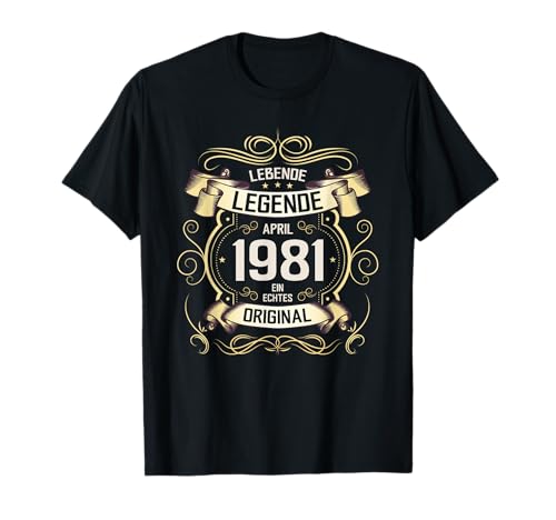 Comprar Promoción 44.º cumpleaños Hombre Original Abril 1981 44 años Camiseta Ofertas 2025 | regaloscumple.com