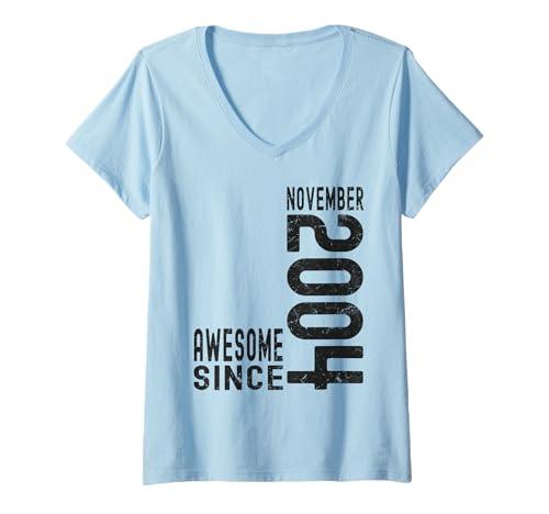 Consigue ahora Mujer Impresionante desde noviembre 2004 nacido en 2004 cumpleaños noviembre Camiseta Catálogo Cuello V Top Precio 2025 | regaloscumple.com