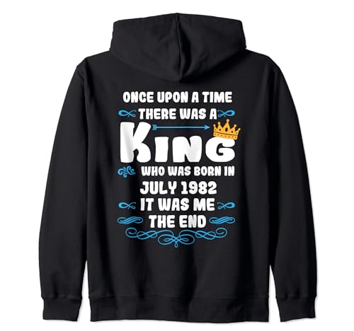 Comprar Érase una vez Promoción un rey Julio 1982 Cumpleaños Sudadera con Capucha Ofertas 2024 | regaloscumple.com