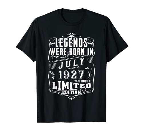Consigue ahora Cumpleaños Julio 1927 Edición Limitada Regalo Legend BlackFriday July Camiseta Top Precio 2024 | regaloscumple.com