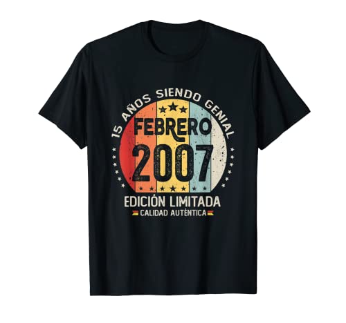 Comprar Regalo 15 años Cumpleaños Chico Navidad Chica - Febrero 2007 Camiseta Rebajas 2025 | regaloscumple.com