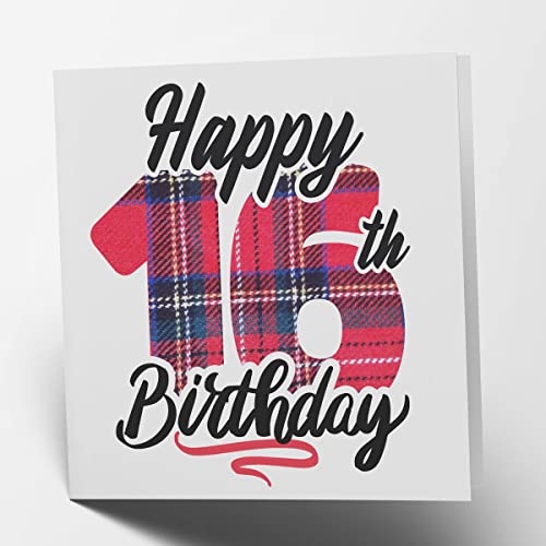 Consigue ahora Maturi Tarjeta felicitación 16 cumpleaños diseño tartán Catálogo en blanco en el interior Ofertas 2024 | regaloscumple.com