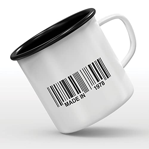 Consigue ahora Taza esmaltada con diseño cumpleaños Catálogo código barras 1978 Top Precio 2024 | regaloscumple.com