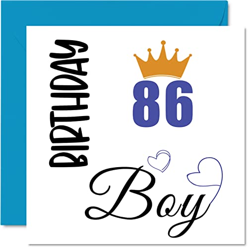 Consigue ahora Tarjeta cumpleaños 86 para hombres tarjetas cumpleaños para hombre 86 años gran Promoción abuelo abuelo padrastro tío 145 mm x 145 mm ochenta y seis ochenta y sexto cumpleaños tarjetas Top Precio 2024 | regaloscumple.com