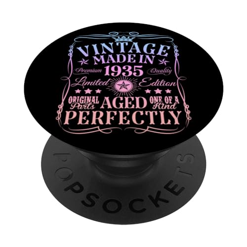 Consigue ahora Decoraciones vintage Regalos 90 cumpleaños vintage 1935 90 años PopSockets PopGrip Adhesivo Ofertas 2025 | regaloscumple.com