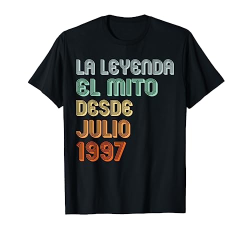 Comprar Hombre 26 Años Cumpleaños 1997 Hombre 26 Julio La leyenda El Mito Cumpleaños Camiseta Rebajas 2025 | regaloscumple.com