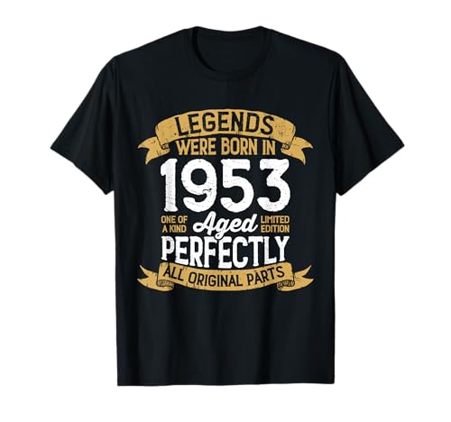 Consigue ahora Vintage 1953 cumpleaños hombres mujeres leyendas nacieron en Navidad 1953 Camiseta Rebajas 2024 | regaloscumple.com