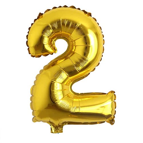 Comprar CABLEPELADO - Globo numero cumpleaños - Catálogo 45 cm - eventos - photocall - decoracion - numero 2 - color dorado Top Precio 2025 | regaloscumple.com