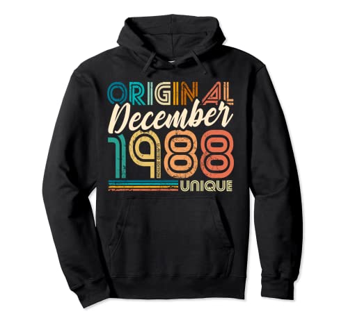 Consigue ahora Diciembre 1988 cumpleaños la vendimia Sudadera Catálogo con Capucha Ofertas 2023 | regaloscumple.com