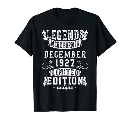 Consigue ahora Cumpleaños Diciembre 1927 Edición Cumpleaños Limitada Regalo Vintage Camiseta Rebajas 2025 | regaloscumple.com