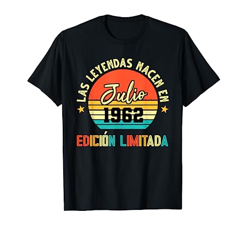 Comprar Las Leyendas Ideas para regalar nacen en Julio 1962 60 Cumpleaños Camiseta Ofertas 2025 | regaloscumple.com