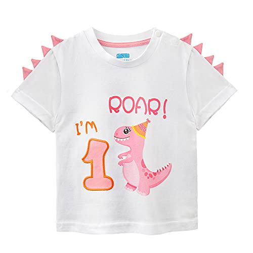 Oferta Camiseta Cumpleaños Niña Cumpleaño Manga Tops 1 100% Blanca Impreso