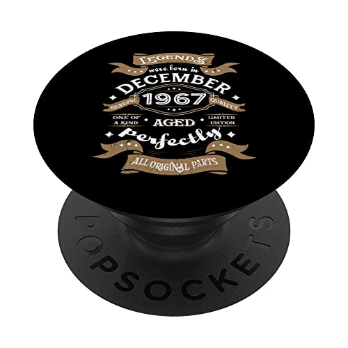 Comprar Leyendas nacieron en diciembre 1967 regalo BlackFriday cumpleaños PopSockets PopGrip Intercambiable Ofertas 2025 | regaloscumple.com