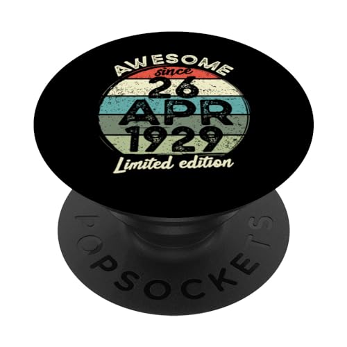 Comprar Navidad 26 abril 1929 95 cumpleaños 95 años 2024 Cumpleaños PopSockets PopGrip Intercambiable Ofertas 2024 | regaloscumple.com