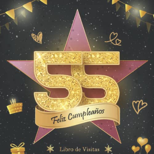 Comprar Libro Visitas 55 Cumpleaños Cumpleaños: Felicitaciones y fotos los invitados | fiesta cumpleaños 55 años | para hombres y mujeres | Hollywod el paseo la fama Rebajas 2025 | regaloscumple.com