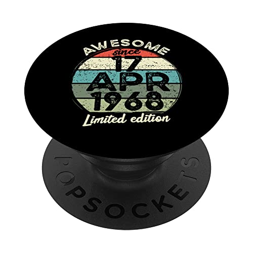 Comprar Camiseta cumpleaños 55 años 17 abril 1968 55 cumpleaños BlackFriday PopSockets PopGrip Intercambiable Ofertas 2025 | regaloscumple.com