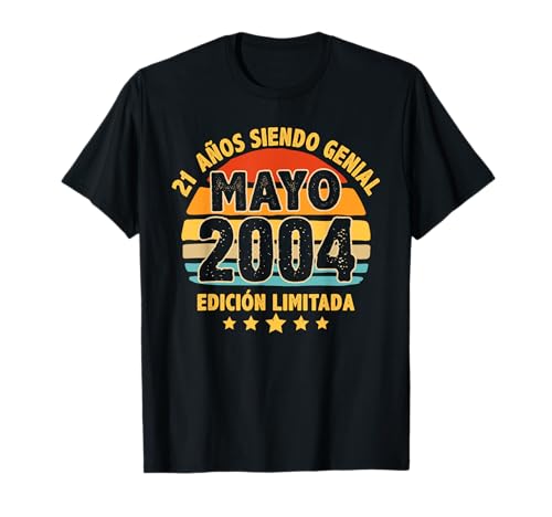 Consigue ahora Mayo 2004 21 Años Hombre Cumpleaños Regalo Mayo 2004 Camiseta Navidad Rebajas 2025 | regaloscumple.com
