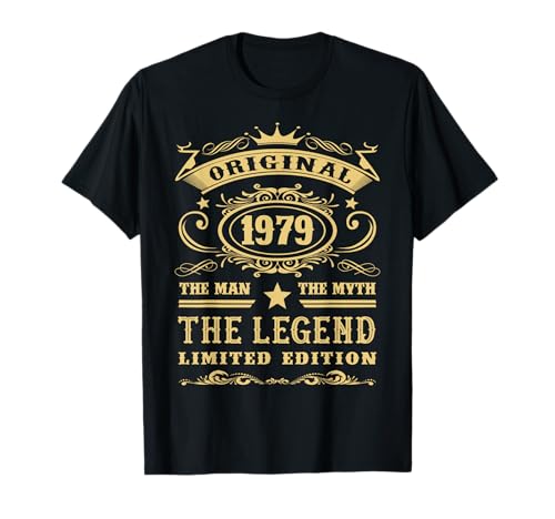 Comprar Original 1979 The Legend Vintage Cumpleaños Cumpleaños Camiseta Rebajas 2025 | regaloscumple.com