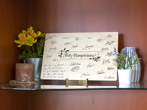 Mejores precios CONTRAXT Tarjeta de cumpleaños en madera Regalo original libro de