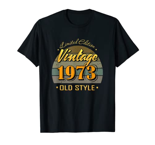 Consigue ahora 49 años edad Catálogo 49 decoraciones cumpleaños 1973 vintage Camiseta Top Precio 2024 | regaloscumple.com