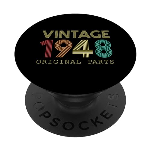 Comprar 76th BDay Vintage 1948 Piezas originales Cumpleaños 76 Años Cumpleaños PopSockets PopGrip Intercambiable Top Precio 2025 | regaloscumple.com