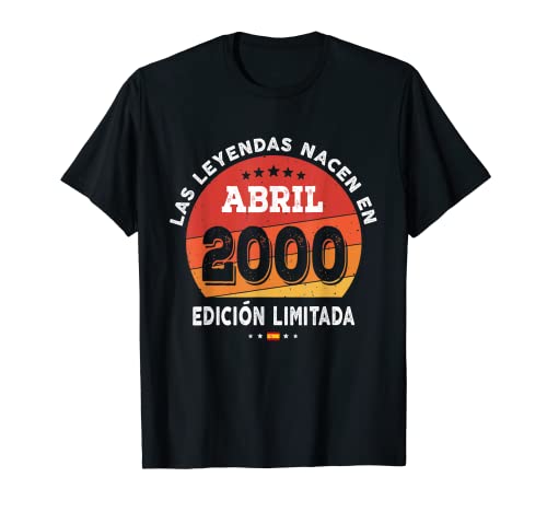 Consigue ahora 22 años Cumpleaños Las Cumpleaños Leyendas nacen en Abril 2000 Camiseta Rebajas 2024 | regaloscumple.com