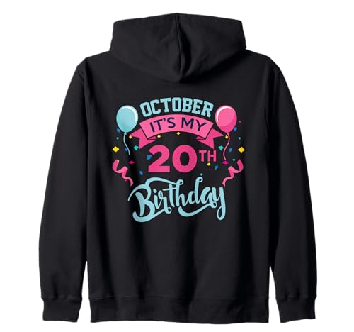 Comprar Octubre Es Regalos Mi 20 Cumpleaños Sudadera con Capucha Top Precio 2024 | regaloscumple.com
