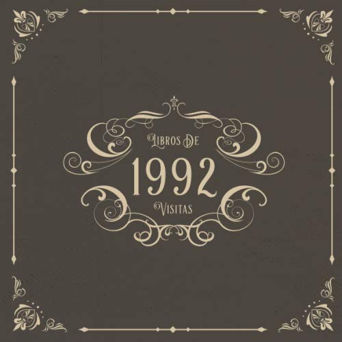 Comprar 1992 Libros Visitas: Libros visitas BlackFriday para fiestas cumpleaños estilo vintage para que la familia y los amigos inserten saludos y mensajes | 100 páginas Top Precio 2023 | regaloscumple.com