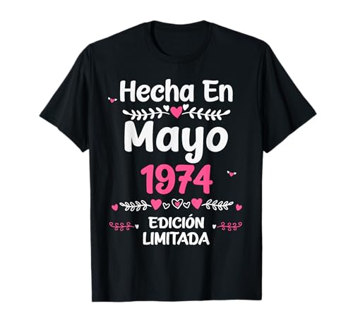 Comprar 49 Años Regalo Cumpleaños Cumpleaños 1974 Mujer 49 Años Mayo Camiseta Rebajas 2023 | regaloscumple.com