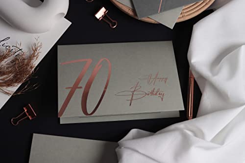 Dónde comprar en España JoliCoon Tarjeta 70 cumpleaños - Happy Birthday 70 - Tarjeta felicitacion 70 cumpleaños con sobre y un sello   cera