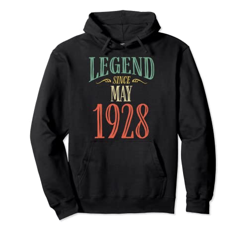 Comprar Leyenda desde mayo 1928 Diseño cumpleaños Sudadera Promoción con Capucha Top Precio 2024 | regaloscumple.com